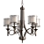 Lacey Antique Pewter Chandelier 3D model small image 1