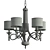 Lacey Antique Pewter Chandelier 3D model small image 2