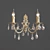 Vintage Gold Crystal Chandelier 3D model small image 1
