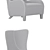 Modern Natuzzi Marlene Armchair 3D model small image 3