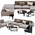 Luxury Hollywood Sofa Set 3D model small image 2