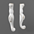 Carved Furniture Leg 3D model small image 1