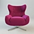 Retro-Chic Armchair: Sixteen 3D model small image 3