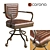 Vintage Leather Armchair  Handcrafted Comfort 3D model small image 1