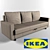 Versatile FRIHETEN Sofa Bed in Beige 3D model small image 1