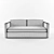 Maxwell Luxe Sofa: Vintage-Inspired Modern Comfort 3D model small image 2