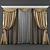 Classic Style Curtains 3D model small image 1