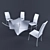 Wave: Elegant and Spacious Table 3D model small image 1