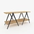 Modern Mango Wood Console 3D model small image 1