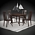 Timeless Elegance: Vintage Table & Chairs 3D model small image 1