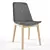 Modern Elegance: Eiffel Wood Chair 3D model small image 1