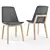 Modern Elegance: Eiffel Wood Chair 3D model small image 2
