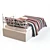 Classic Striped Daunte Bed Linens 3D model small image 2
