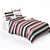 Classic Striped Daunte Bed Linens 3D model small image 3