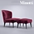  Modern Minotti Aston Armchair 3D model small image 1