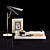 Elegant Decor Set: Desk Lamp, Horn Tray 3D model small image 1