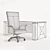 Luxury Office Set: Cabinet & Chair 3D model small image 2