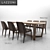 Modern Classic Dining Set 3D model small image 1