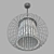 Elegant Black Crystal Pendant Chandelier 3D model small image 3