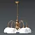 Modern Antiqued Brass Chandelier 3D model small image 1