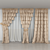 Vintage Floral Curtain, 3DMax 2013 Compatible 3D model small image 1