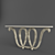 Sleek Borsani Console Table 3D model small image 2