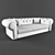 Italian Luxury: Magnum Asnaghi Sofa 3D model small image 3