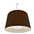 Elegant Velvet Suspension Lamp 3D model small image 1