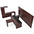 Executive Office Furniture 3D model small image 1