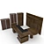 Executive Office Desks 3D model small image 1