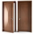 Contemporary Wooden Door: Decorative Panel Design 3D model small image 1