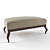 Elegant Upholstered Banquette 3D model small image 1