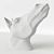 Elegant Ceramic Horse Head Sculpture 3D model small image 2