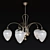 Elegant Crystal Chandelier Set 3D model small image 1