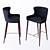 Modern Bar Chair with UNWRAP and Open Modifier Stack 3D model small image 1