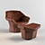 Luxurious Poltrona Frau Juliet Armchair 3D model small image 1