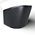 Elegant Black Leather Armchair 3D model small image 2