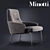 Modern Minotti Coley Armchair 3D model small image 1