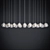 Handcrafted Crystal Linear Chandelier 3D model small image 2