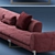 Elegant Baxter Viktor Leather Sofa 3D model small image 2