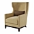 Century Fabric Armchair: Elegant and Comfortable 3D model small image 1