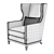 Century Fabric Armchair: Elegant and Comfortable 3D model small image 3