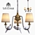 Norman Bird Chandelier - Elegant 3-Light Suspension 3D model small image 1