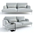 Elevated Comfort: Classic Sofa 3D model small image 1