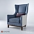 Luxury Viscount Costa Bella Chair 3D model small image 1