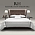 Elegant Churchill Fabric Bed 3D model small image 1