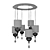 Elegant Nuare PL6 Pendant Light 3D model small image 2