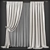 Elegant Classic Style Curtains 3D model small image 1