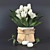 Elegant White Tulips in Vase 3D model small image 1