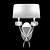 Loewe Chrome Modern Table Lamp 3D model small image 1